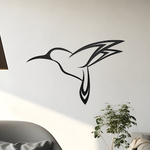 Hölzerne Kolibri Wandkunst, minimalistische Kolibri Wanddekor, hölzerne Wandkunst, dekoratives Wandschild, hölzerne Vogel Wandkunst, Geschenk für Sie