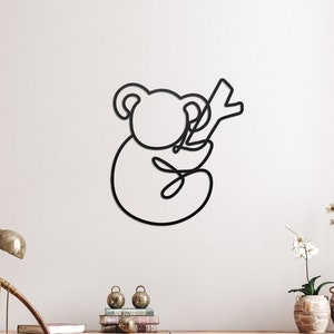 Wooden Koala Wall Decor, Wooden Koala Decoration, Koala Bear Wall Hanging , Mdf Wall Art, Nursery Wall Decor, Minimalist Koala Wall Sign