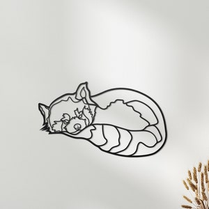 Wooden Red Panda Wall Decor, Christmas Gift, Red Panda Wall Art, Gift for Her, Wooden Wall Art, Nursery Wall Decor, Red Panda Wall Hanging,