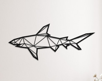 Minimalist Shark Wall Decor, Christmas Gift, Shark Wall Art, Wooden Wall Art, Housewarming Gift, Ocean Wall Art, Gift for Her,