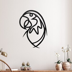 Wood Parrot Wall Decor, House Decor, Bird Wall Art, Parrot Wall Art, Gift for Her, Christmas Gift, Wood Parrot Wall Art, Parrot Wall Hanging