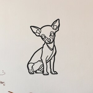 Chihuahua Dog Wall Art, Wooden Chihuahua Wall Decor, Christmas Gift, Gift for Her, Dog Wall Hanging, Wooden Wall Sign, Wall Art Decor