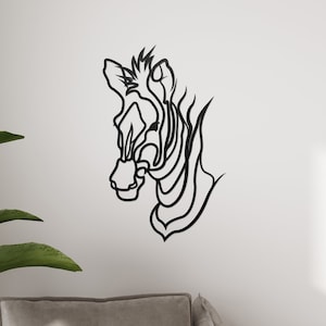 Wooden Zebra Wall Decor, Wooden Zebra Wall Hanging, Wooden Zebra Wall Art, Gift for Her, Zebra Wall Decoration, Wooden Safari Wall Art