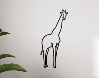 Wooden Giraffe Wall Decor, Minimalist Giraffe Wall Art, Safari Wall Decoration, Giraffe Wall Sign, Giraffe Wall Hangings, Gift for Her