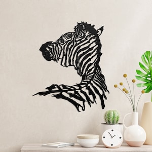 Zebra Wall Art, Wooden Zebra Wall Art, Gift for Her, Zebra Wall Decor, Wooden Wall Art, Safari Wall Sign, Wall Decoration, Wooden Zebra Art