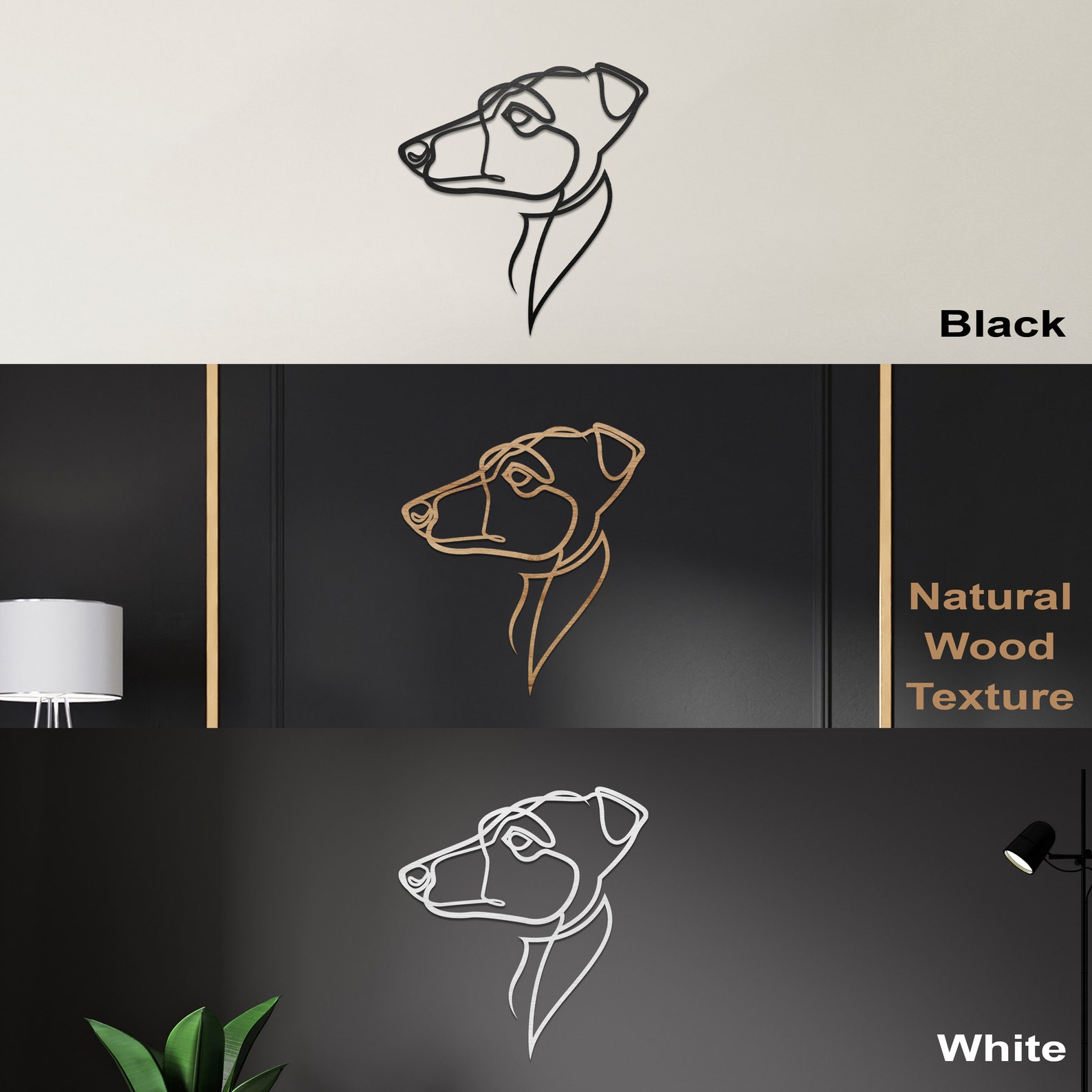 English Whippet Wall Art Wooden Dog Wall Hanging Wooden Dog Etsy