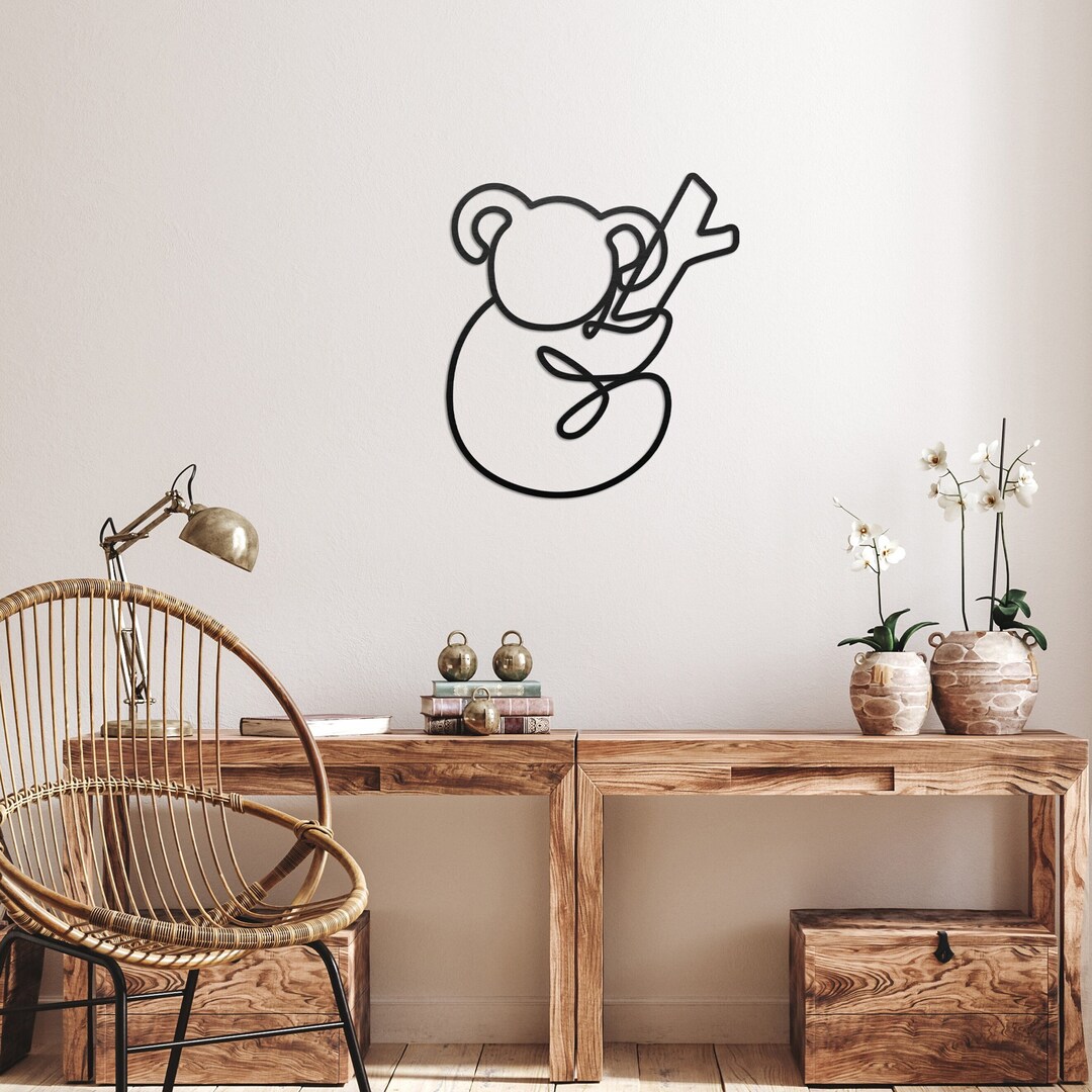 Wooden Koala Wall Decor, Wooden Koala Decoration, Koala Bear Wall ...