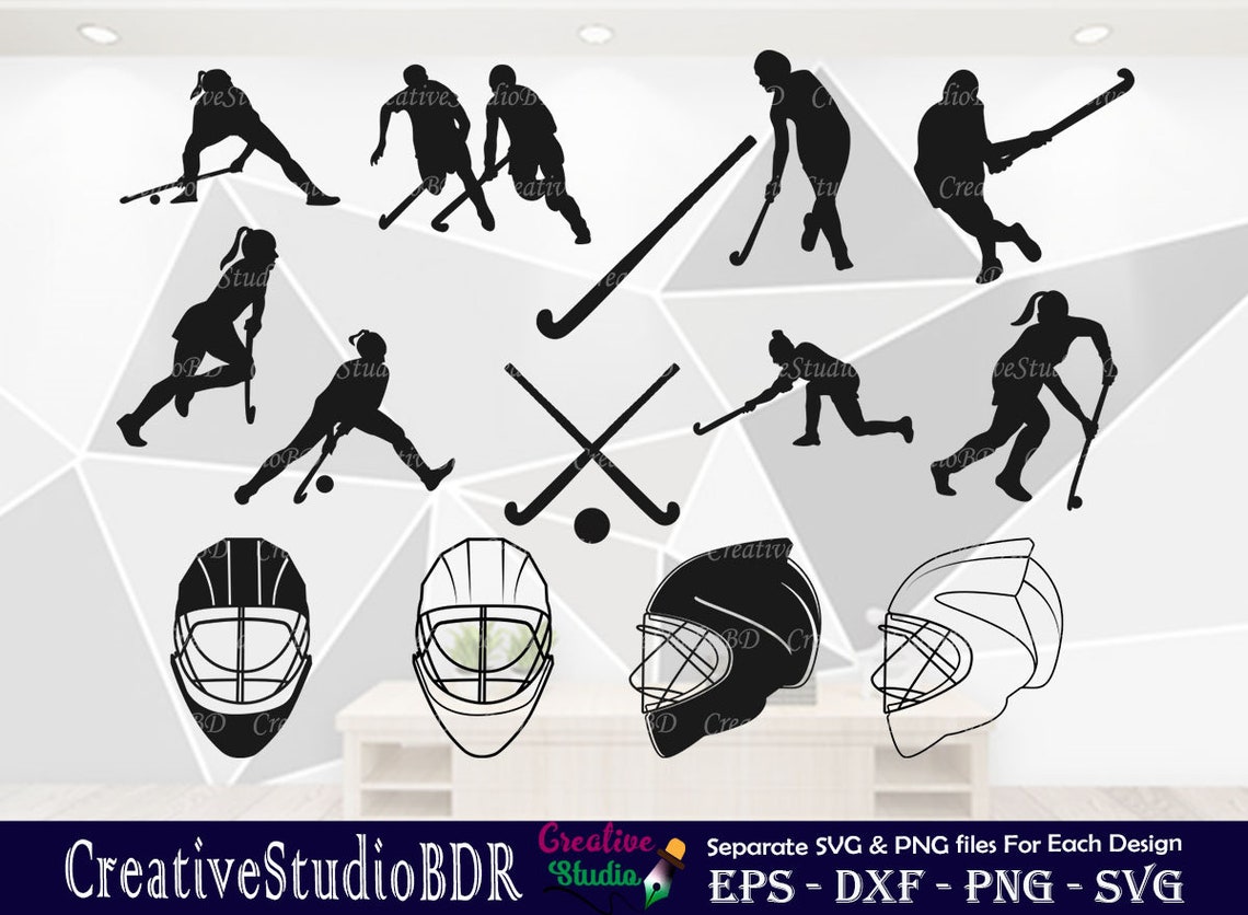 Field Hockey SVG Bundle Hockey Helmet Svg Hockey Sticks Svg - Etsy