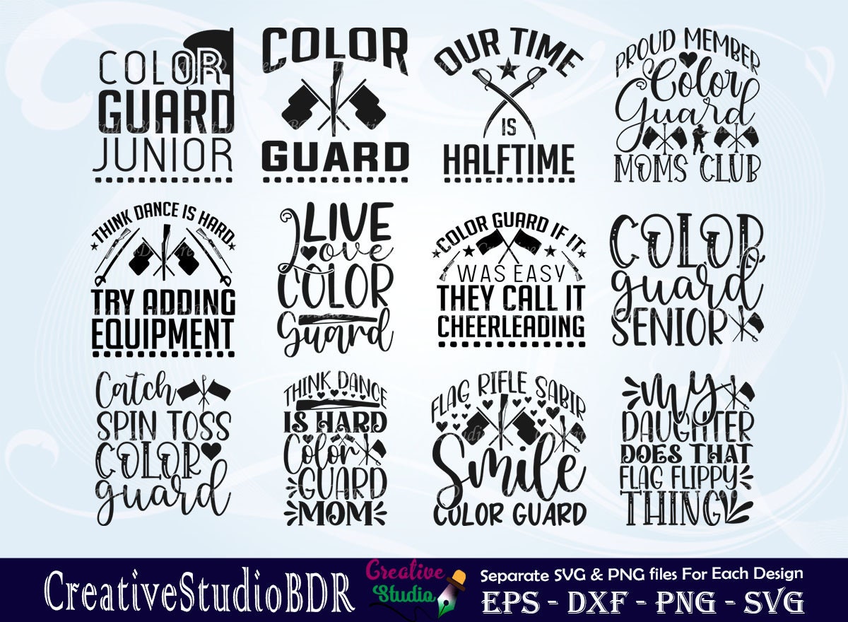 Color Guard SVG Bundle Cut File Color Guard Senior Color Guard Mom color-guard-svg-bundle-cut-file-color-guard-senior-color-guard-mom