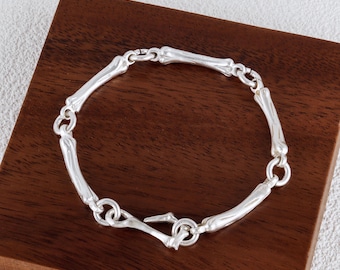 Sterling Silver Bone Bracelet- Cast From Real Bones - Etsy