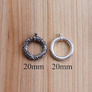 S925 Circle Clasp, Silver Spring Ring Clasp, Round Clasp, Silver Clasp for Necklace