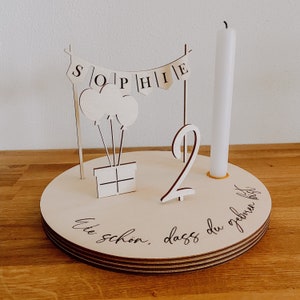Wooden birthday plate (personalized)