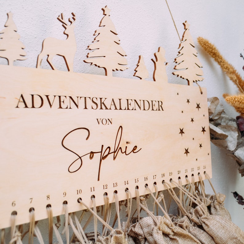 Adventskalender Holz personalisiert Bild 2