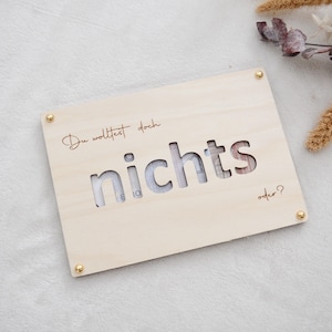 Houten kaart | Geld cadeau | Je wilde niets