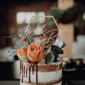 Caketopper mit Initialien
