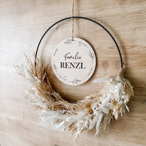 Door wreath Family personalized with dried flowers image 4