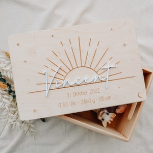 Caja de recuerdos Sol (personalizada)