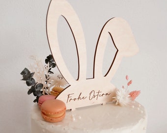 Caketopper Hasenohren „Frohe Ostern“