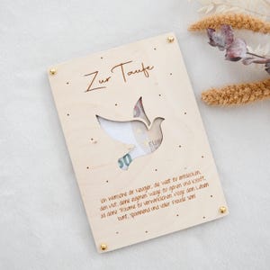 Houten kaart | Geldgeschenk | Doop