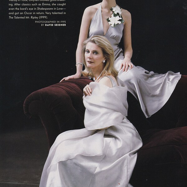 Original Vintage Mini Poster / Book Clipping - Blythe Danner & Gwyneth Paltrow (1995 Photo Shoot)