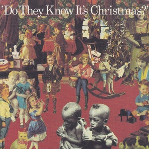 Original Vintage Mini Poster / Book Clipping - Band Aid - Do They Know It&#39;s Christmas?
