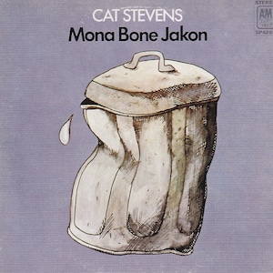 Póster original en miniatura vintage con marco de cartón negro: Cat Stevens, Mona Bone Jakon
