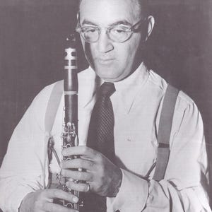 Original Vintage Mini Jazz Plakat / Buchausschnitt & Kartenrahmen - Benny Goodman, New York, 1948