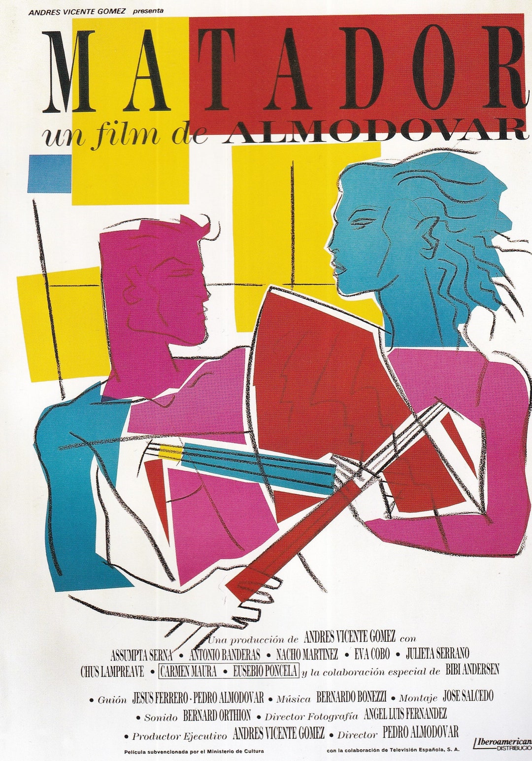 Original Vintage Mini Poster / Book Clipping - Matador (pedro Almodovar ...