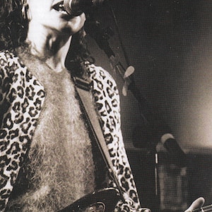 Mini póster vintage original / Marco de tarjeta y recorte de libro - PJ Harvey, On Stage, 1990s
