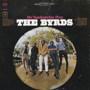 Póster original en miniatura vintage con marco de cartón negro: The Byrds: Mr. Tambourine Man