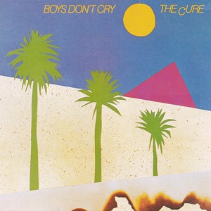 The Cure - Boy's Don't Cry - Poster miniature vintage original avec cadre en carton noir