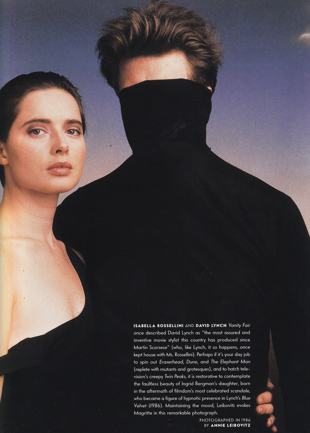 Original Vintage Mini Poster / Book Clipping - Isabella Rossellini