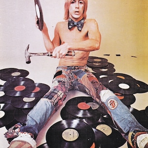 Original Vintage Mini Poster / Book Clipping - Iggy Pop, 1978 Promo Poster