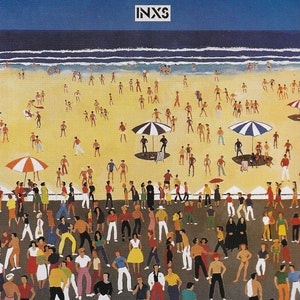 Póster vintage original en miniatura con marco de cartón negro - INXS - INXS