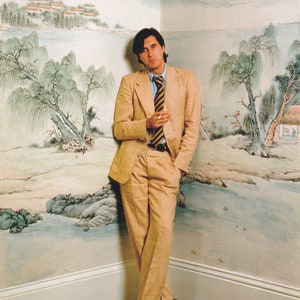 Bryan Ferry de Roxy Music, Londres, 1975 - Mini póster vintage original / recorte de libro