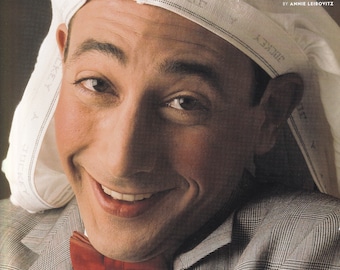 Original Vintage Mini Poster / Book Clipping - Pee-Wee Herman (1984 Photo Shoot)