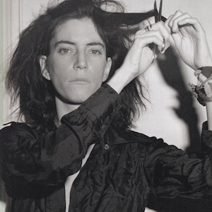 Original Vintage Mini Poster / Buchausschnitt - Patti Smith (1978 Fotoshooting)
