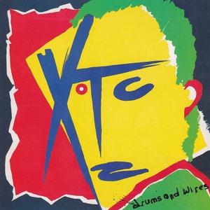 XTC - Drums And Wires - Affiche miniature vintage originale avec cadre en carton noir