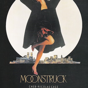 Mini póster vintage original / recorte de libro - Moonstruck (1987)