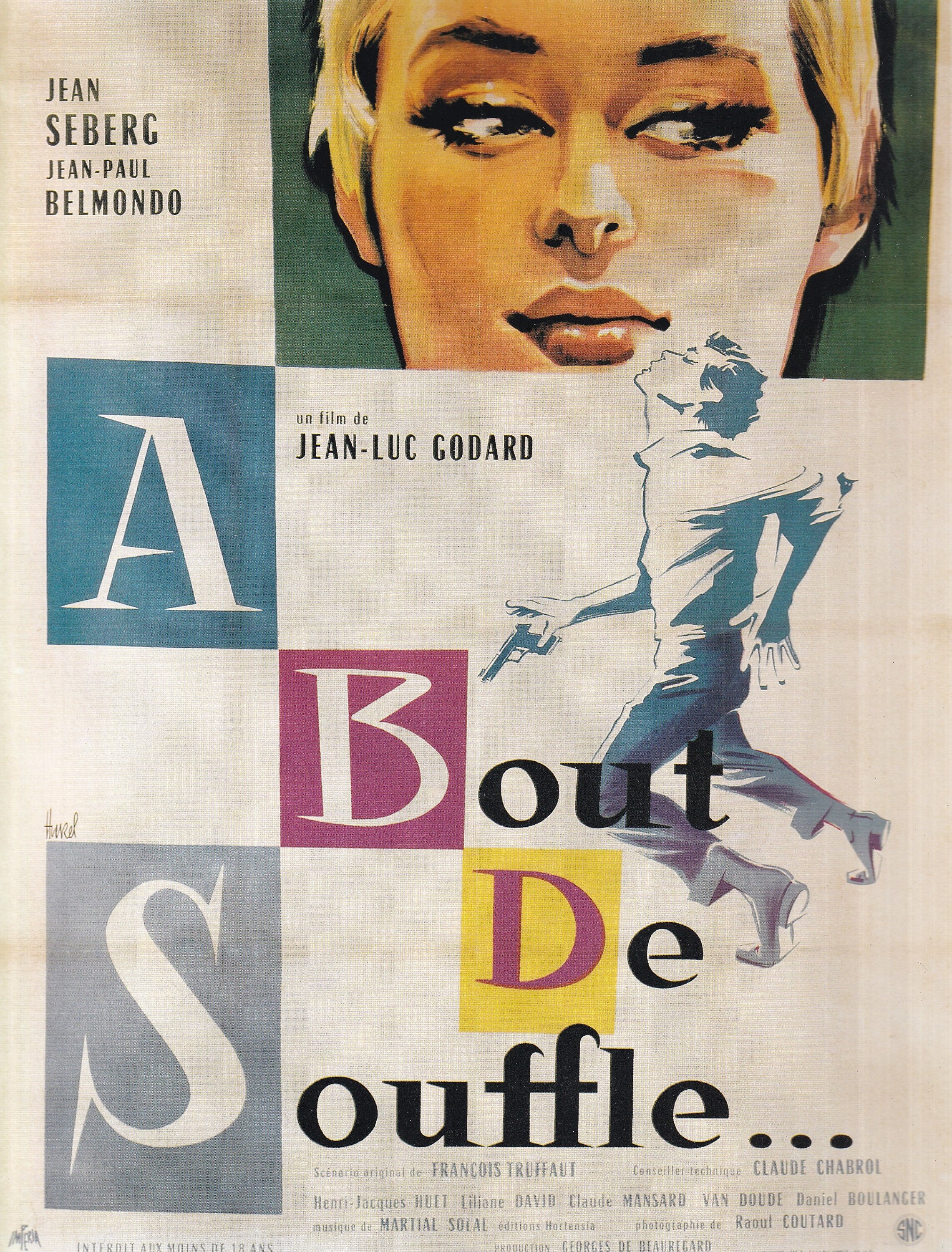 Original Vintage Mini Poster / Book Clipping - A Bout De Souffle  (Breathless), image size:2282x3000