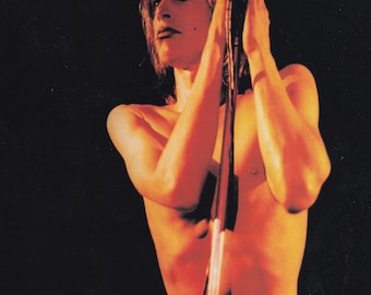 The Stooges' Iggy Pop, London, 1972 - Original Vintage Mini Poster / Book Clipping