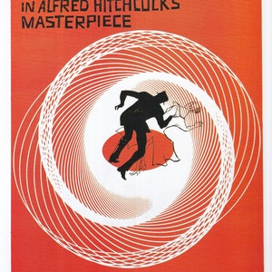 Original Vintage Mini Poster / Book Clipping - Vertigo (Alfred Hitchcock)