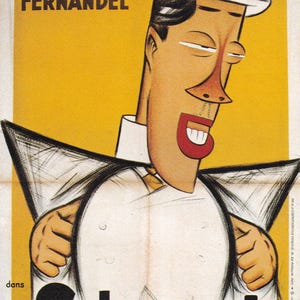 Original Vintage Mini Poster / Book Clipping - Le Schpountz (Marcel Pagnol, 1937)