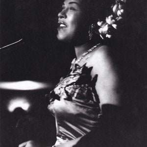 Póster vintage original en miniatura, recorte de libro y marco para tarjetas: Billie Holiday