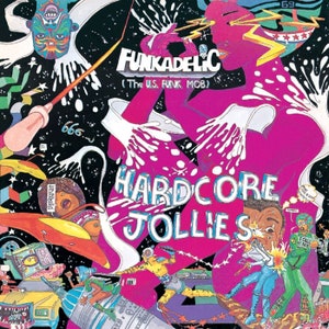 Póster original en miniatura vintage con marco de cartón negro: Funkadelic, Hardcore Jollies