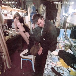 Affiche miniature vintage originale avec cadre cartonné noir - Tom Waits - Petite monnaie