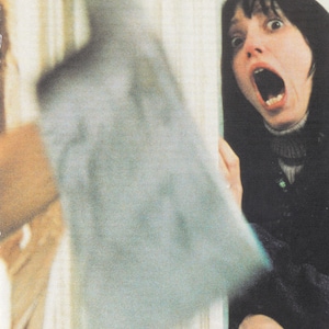 Originele vintage miniposter/boekknipsel en kaartlijst - Shelley Duvall (The Shining)