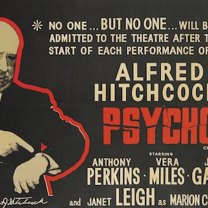 Original Vintage Mini Poster / Book Clipping - Psycho (Alfred Hitchcock)