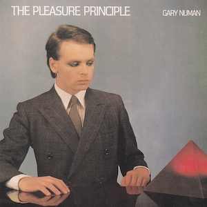 Gary Numan - Le principe du plaisir - Affiche miniature vintage originale avec cadre en carton noir
