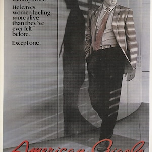 Original Vintage Mini Poster / Book Clipping - American Gigolo (1980)
